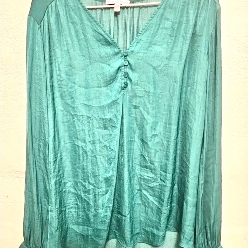 Elegant Teal/Emerald  Women's shirt/blouse Top Maison d'Amelie Bohemian